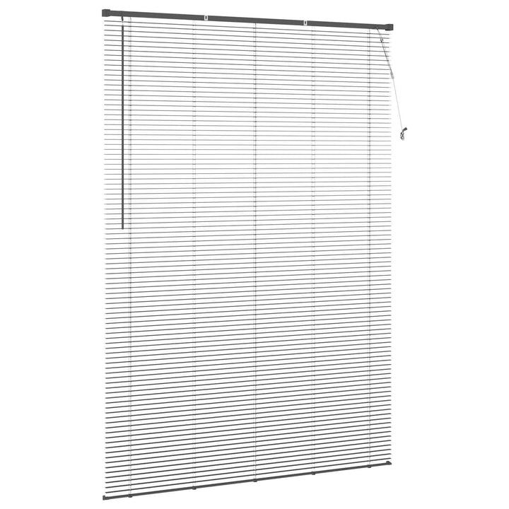 Persienner Sølvgrå 213 x 130 cm 25 mm PVC