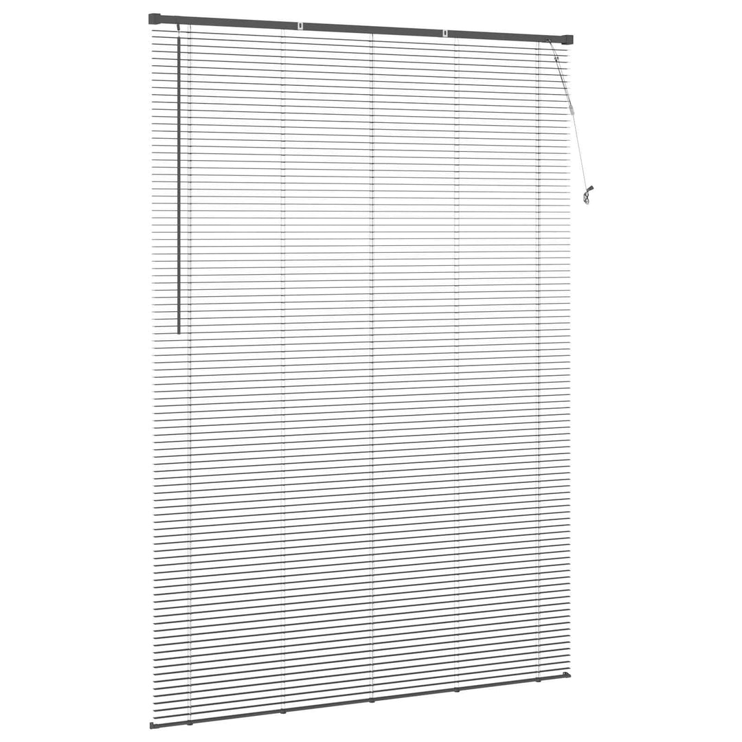 Persienner Sølvgrå 213 x 150 cm 25 mm PVC