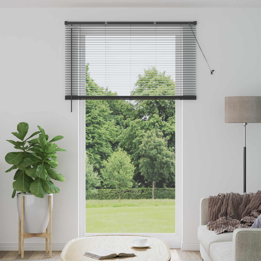 Persienner Sølvgrå 213 x 160 cm 25 mm PVC