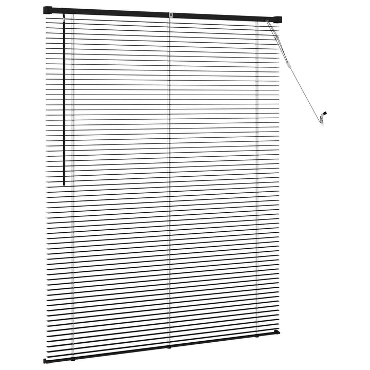 Persienner Sort 150 x 120 cm 25 mm PVC