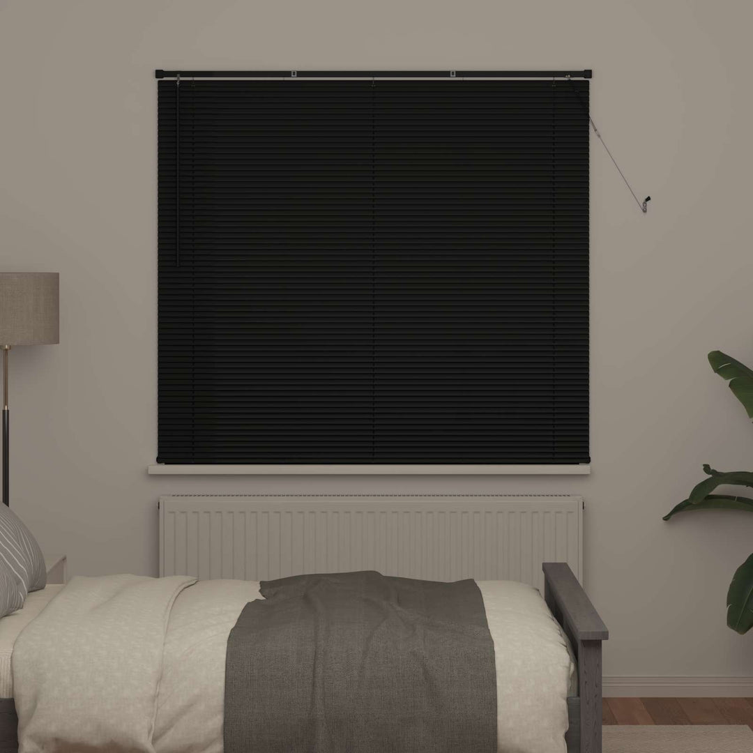 Persienner Sort 150 x 150 cm 25 mm PVC