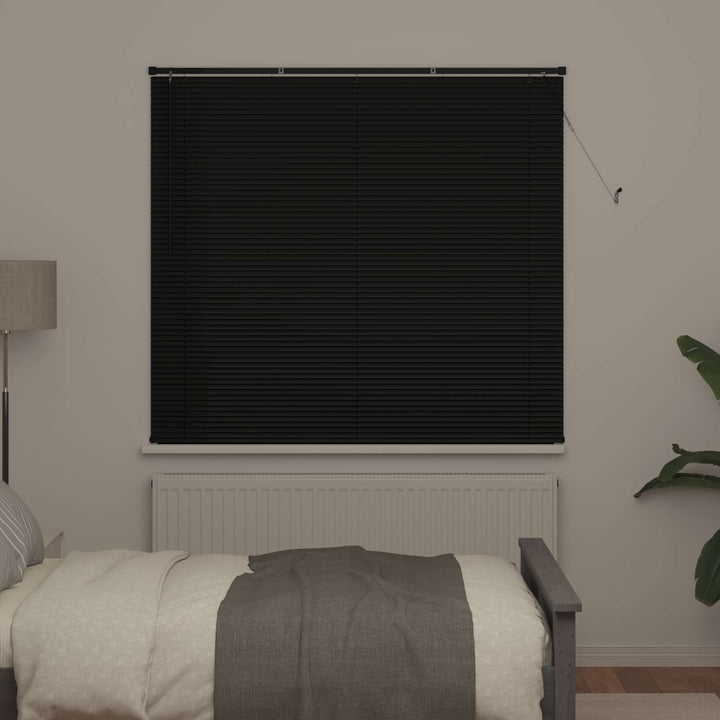 Persienner Sort 150 x 150 cm 25 mm PVC