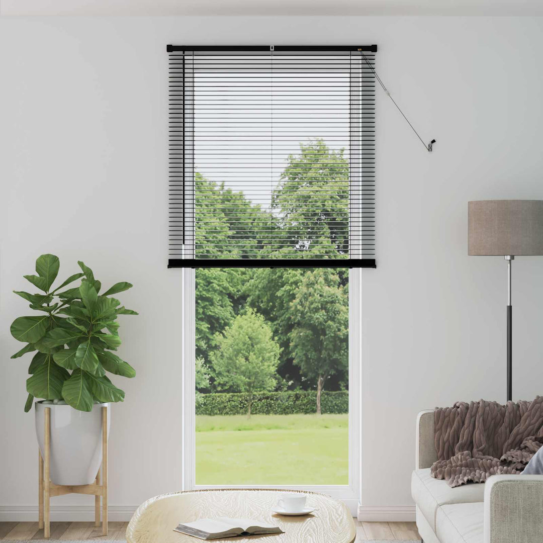 Persienner Sort 213 x 70 cm 25 mm PVC