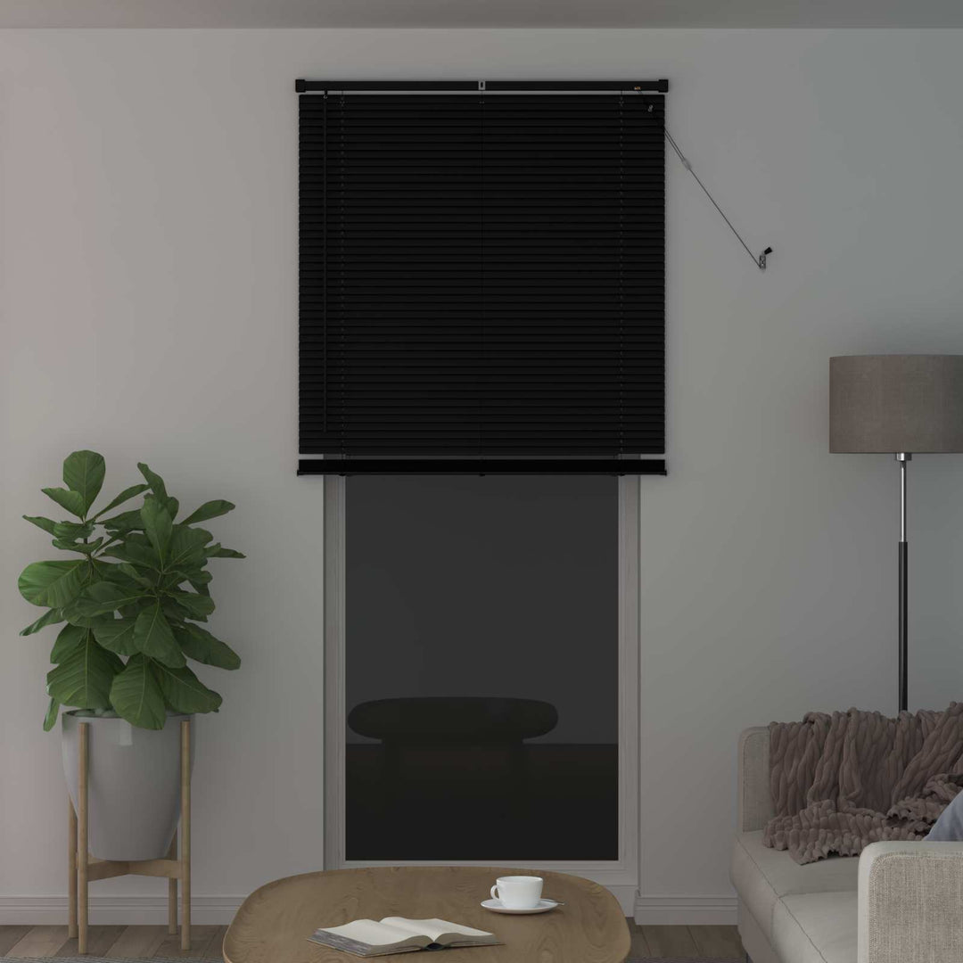 Persienner Sort 213 x 70 cm 25 mm PVC