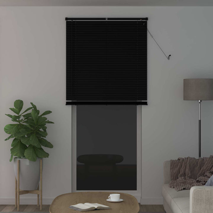 Persienner Sort 213 x 70 cm 25 mm PVC