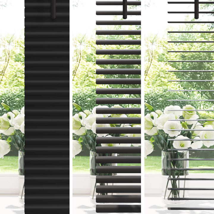 Persienner Sort 213 x 70 cm 25 mm PVC
