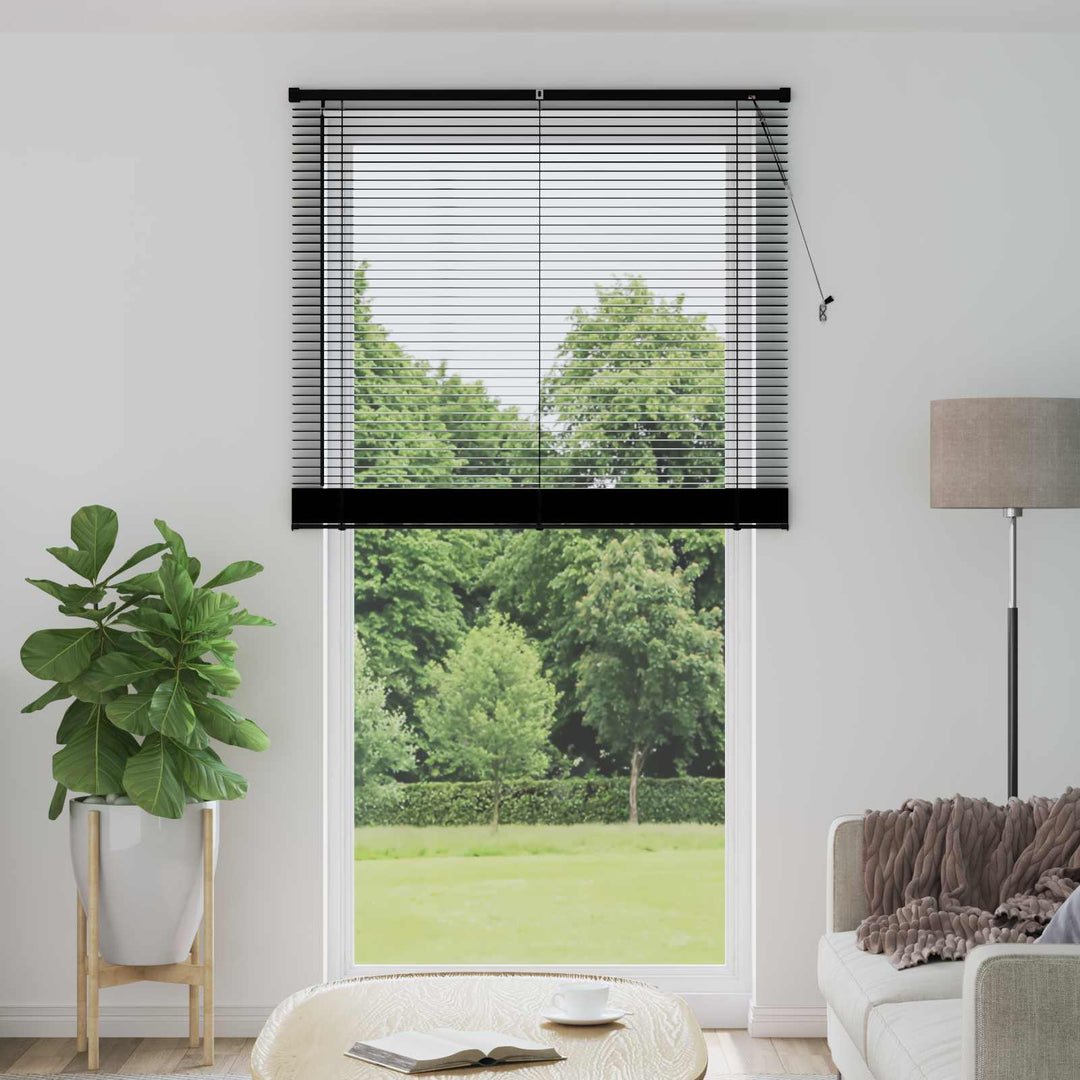 Persienner Sort 213 x 120 cm 25 mm PVC