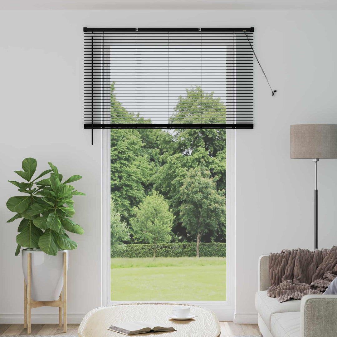 Persienner Sort 213 x 160 cm 25 mm PVC