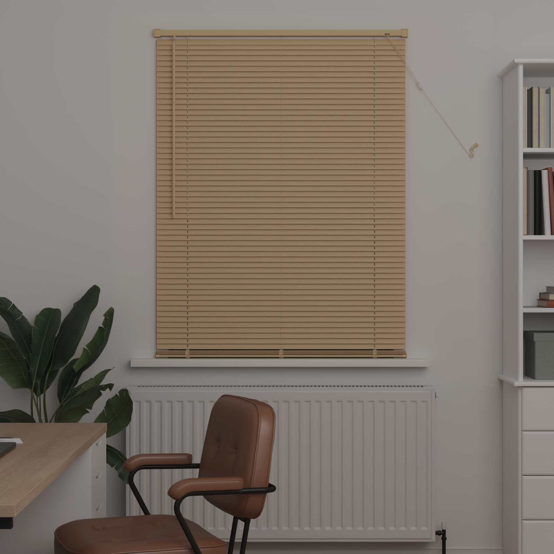 Persienner Lys Brun med Mønster 150 x 70 cm 25 mm PVC