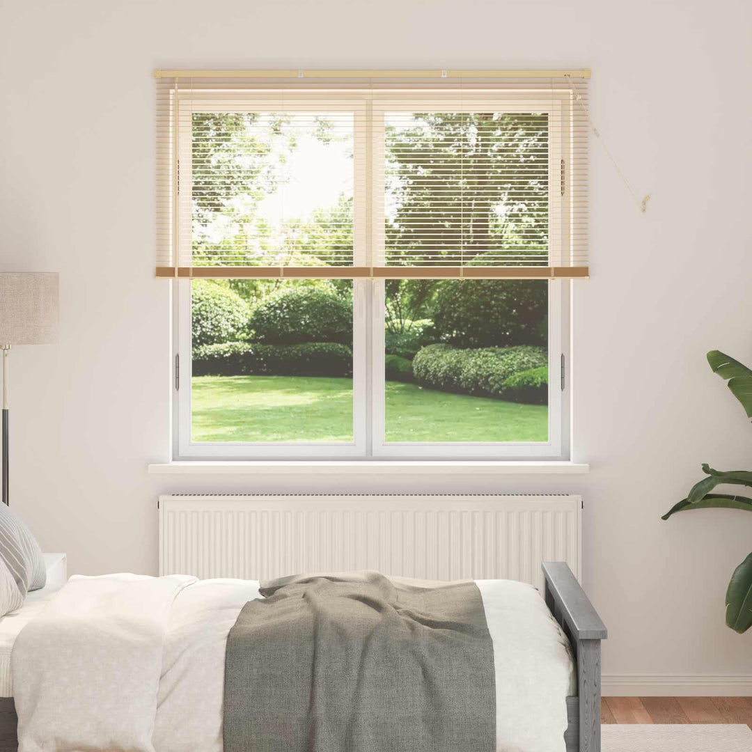 Persienner Lys Brun med Mønster 150 x 150 cm 25 mm PVC