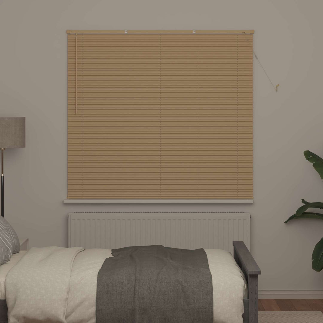 Persienner Lys Brun med Mønster 150 x 150 cm 25 mm PVC