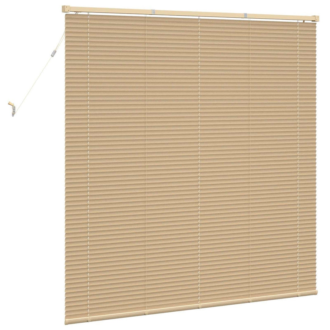 Persienner Lys Brun med Mønster 150 x 150 cm 25 mm PVC