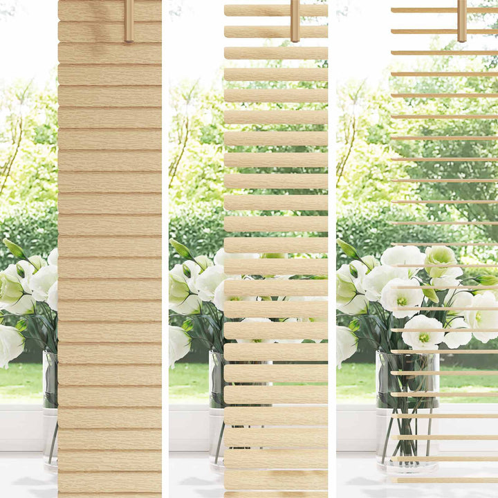 Persienner Lys Brun med Mønster 213 x 80 cm 25 mm PVC
