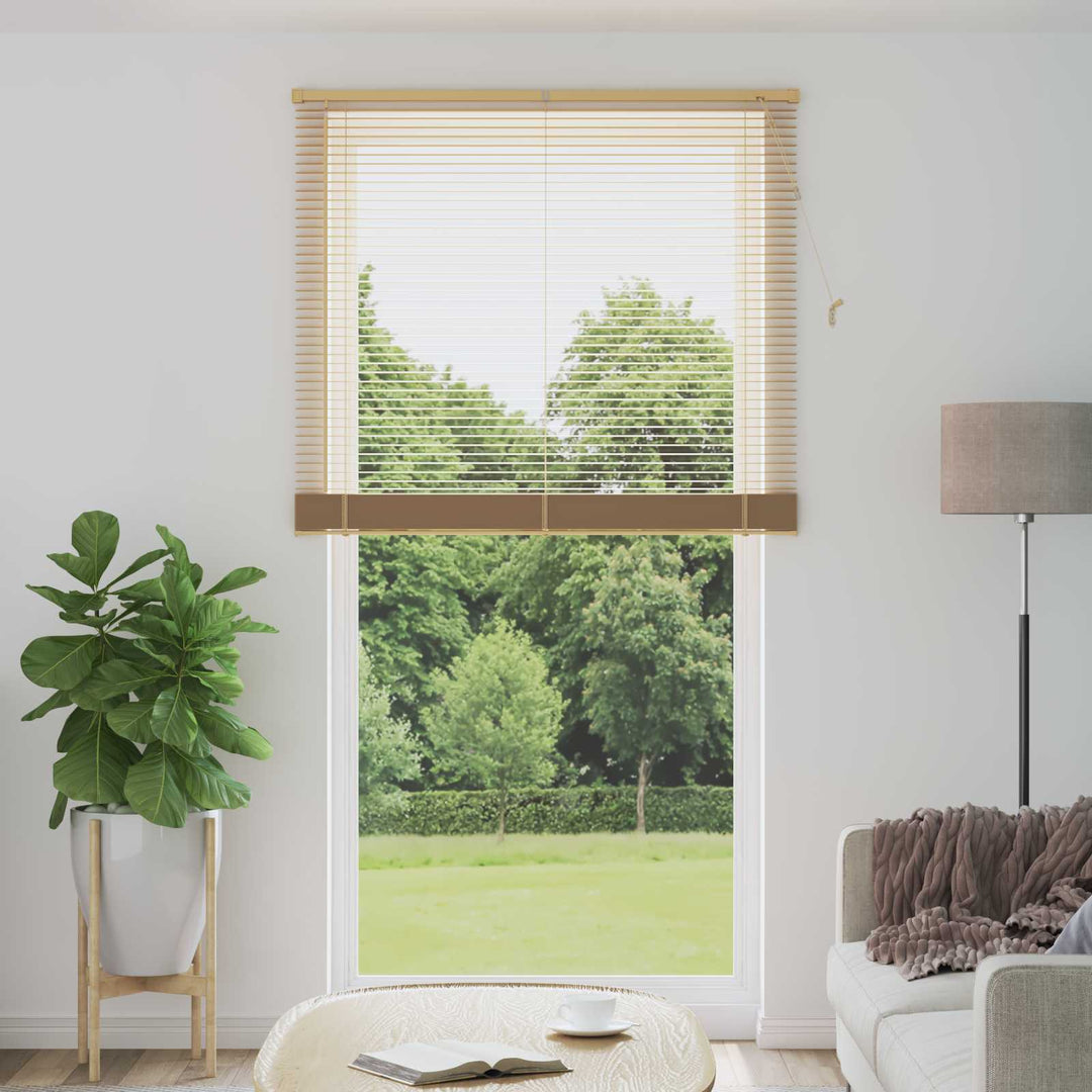 Persienner Lys Brun med Mønster 213 x 110 cm 25 mm PVC