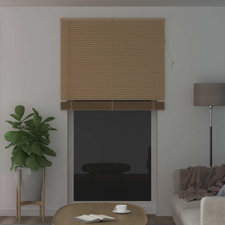 Persienner Lys Brun med Mønster 213 x 120 cm 25 mm PVC
