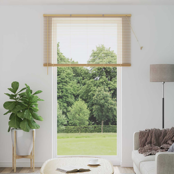 Persienner Lys Brun med Mønster 213 x 130 cm 25 mm PVC