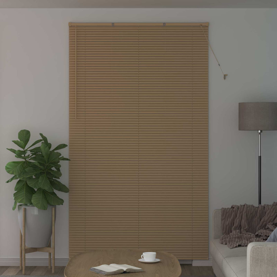 Persienner Lys Brun med Mønster 213 x 140 cm 25 mm PVC
