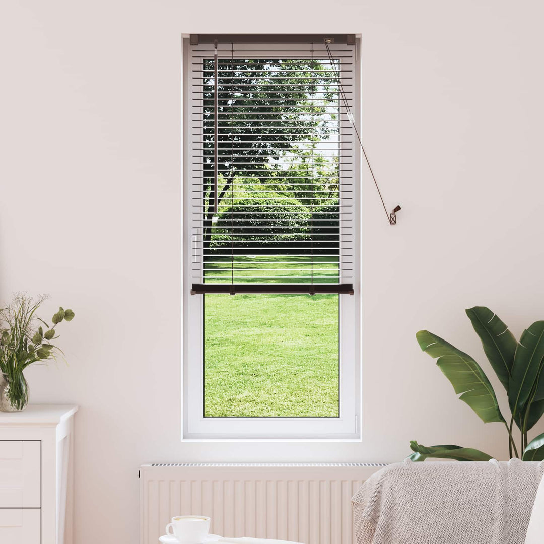 Persienner Mørk Brun med Mønster 150 x 60 cm 25 mm PVC