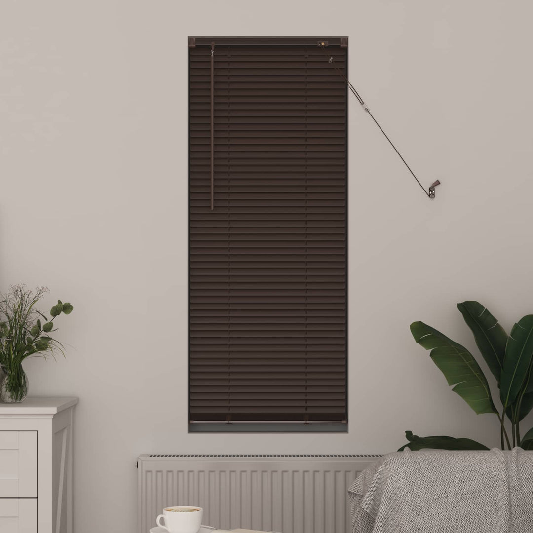 Persienner Mørk Brun med Mønster 150 x 60 cm 25 mm PVC