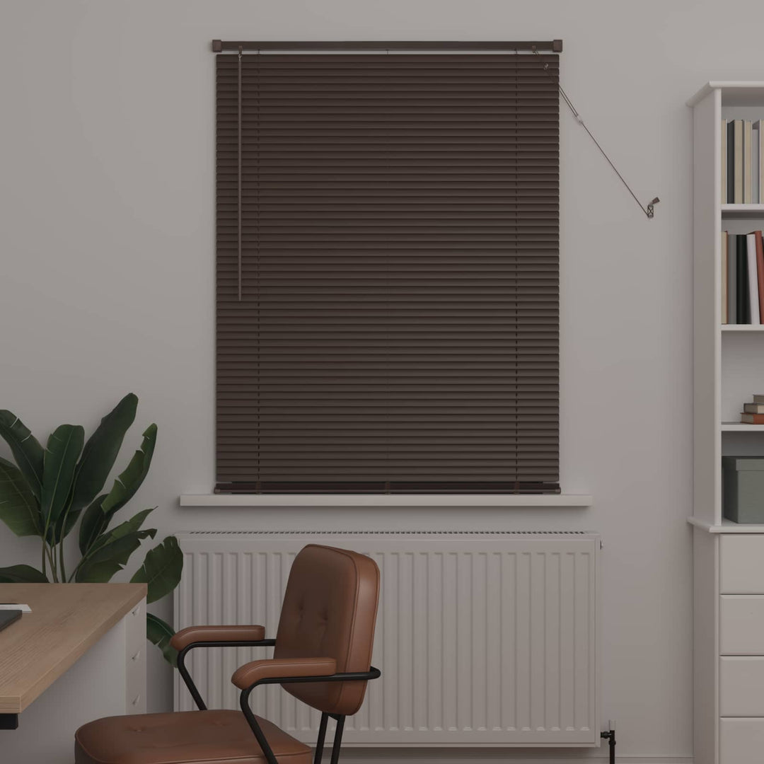 Persienner Mørk Brun med Mønster 150 x 80 cm 25 mm PVC