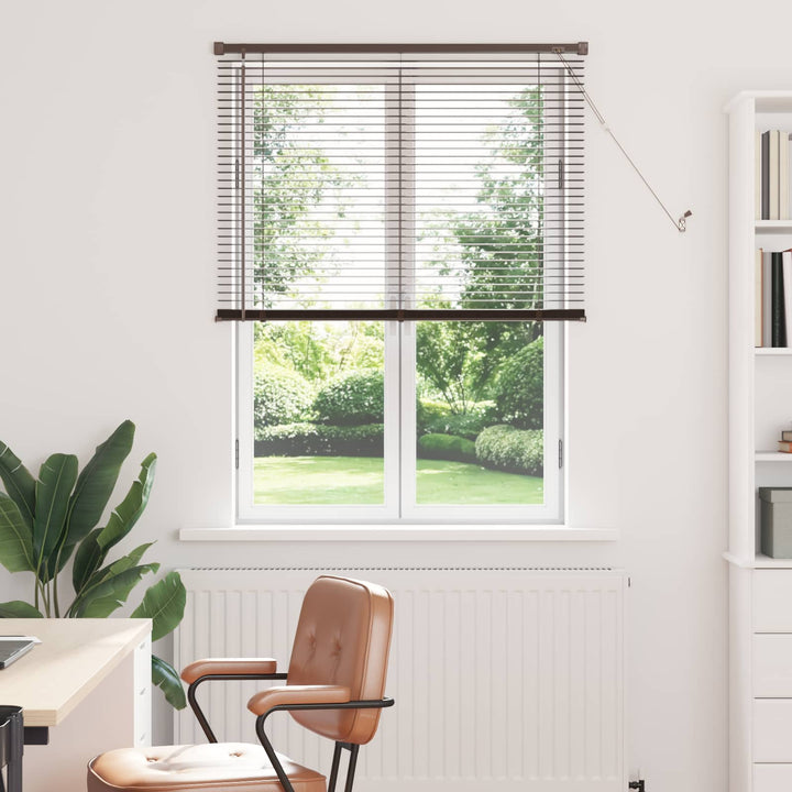 Persienner Mørk Brun med Mønster 150 x 100 cm 25 mm PVC