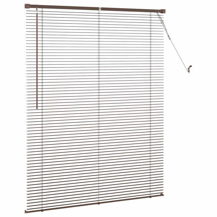 Persienner Mørk Brun med Mønster 150 x 110 cm 25 mm PVC