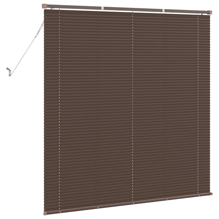 Persienner Mørk Brun med Mønster 150 x 140 cm 25 mm PVC