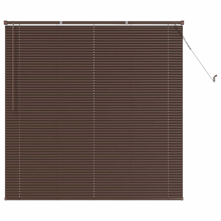 Persienner Mørk Brun med Mønster 150 x 140 cm 25 mm PVC