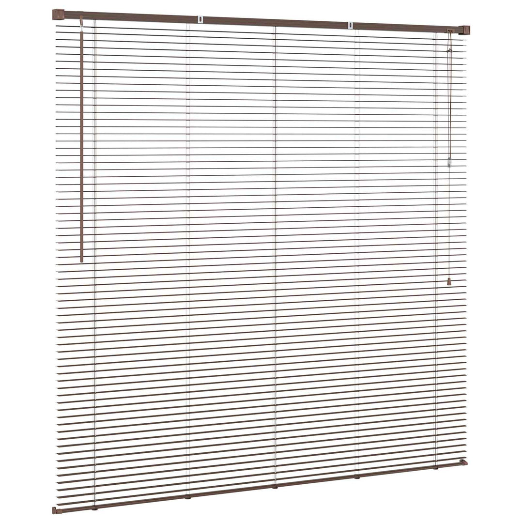 Persienner Mørk Brun med Mønster 150 x 150 cm 25 mm PVC