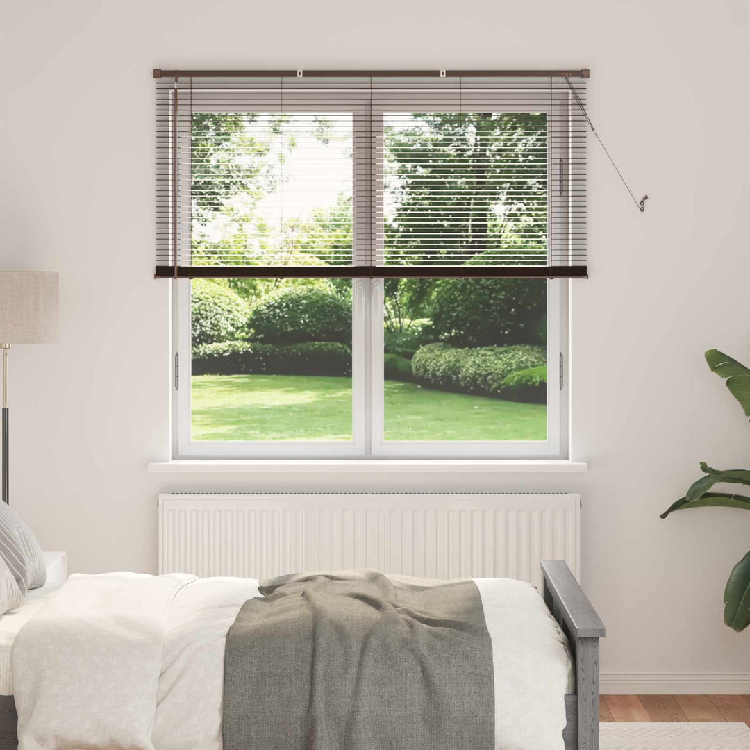 Persienner Mørk Brun 160 x 150 cm 25 mm PVC
