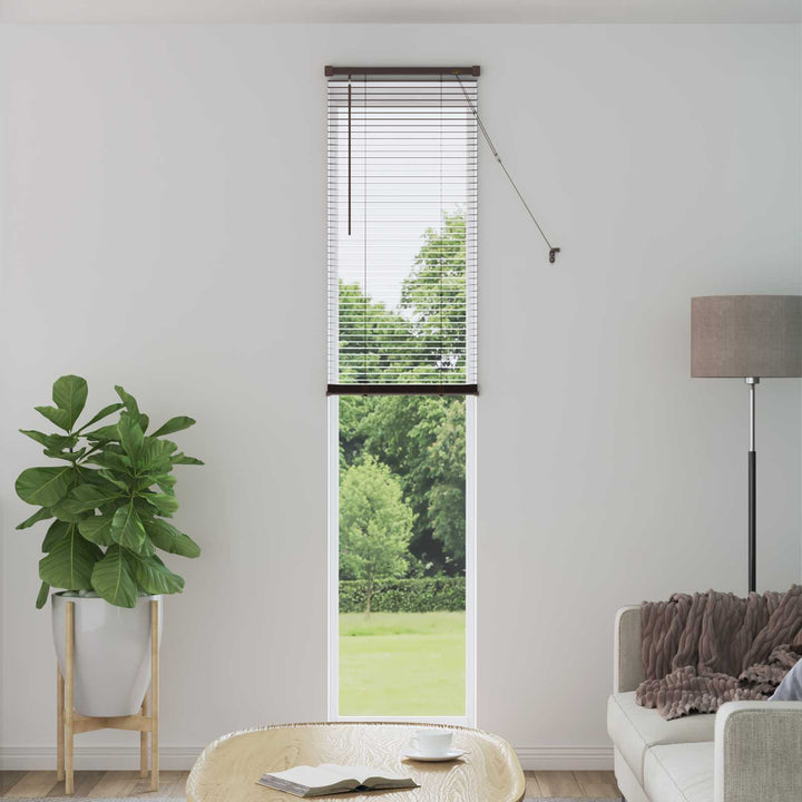 Persienner Mørk Brun med Mønster 213 x 50 cm 25 mm PVC