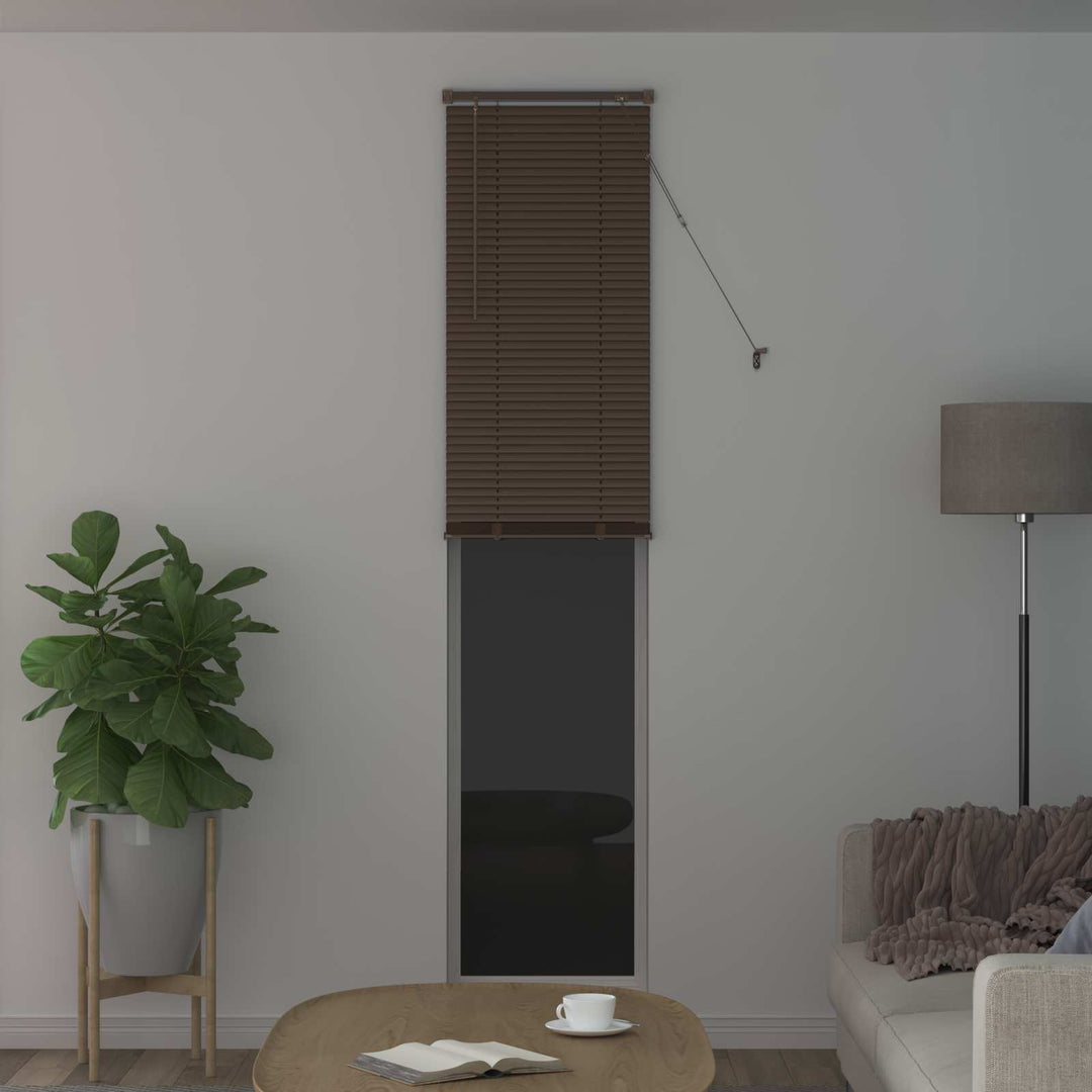 Persienner Mørk Brun med Mønster 213 x 50 cm 25 mm PVC