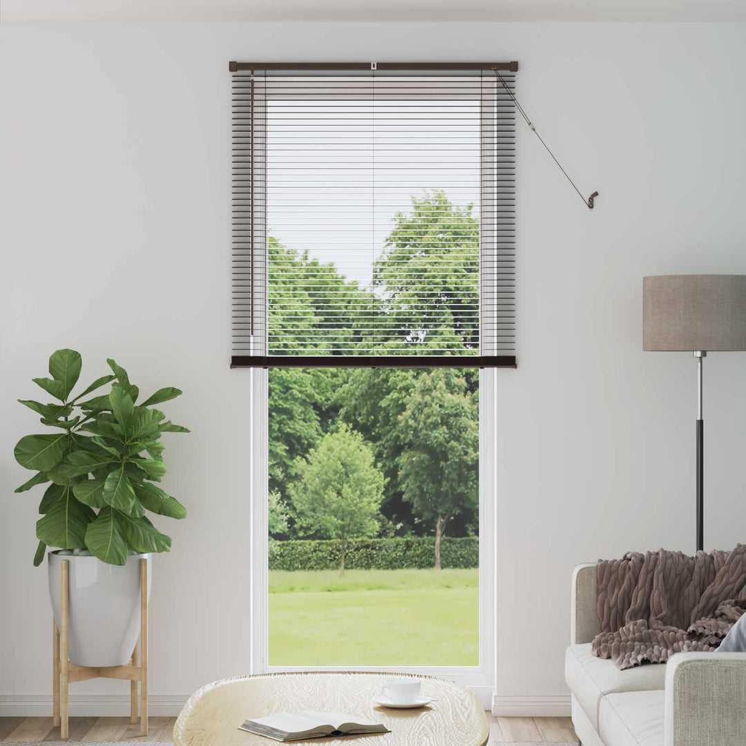 Persienner Mørk Brun med Mønster 213 x 80 cm 25 mm PVC