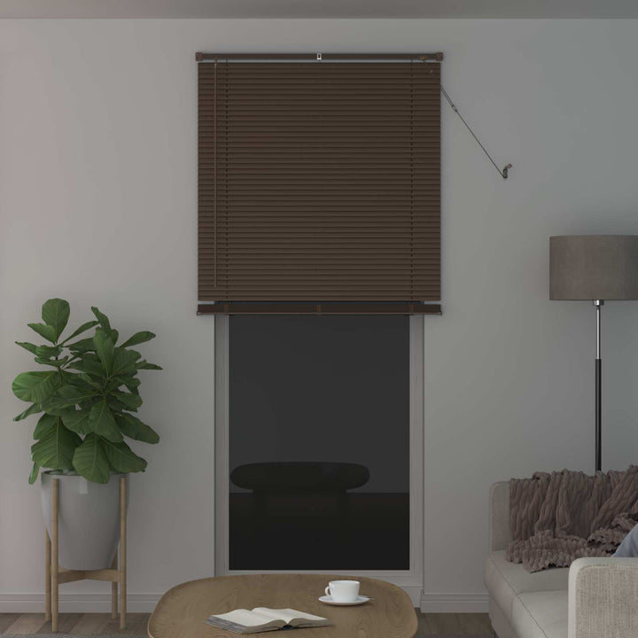 Persienner Mørk Brun med Mønster 213 x 80 cm 25 mm PVC