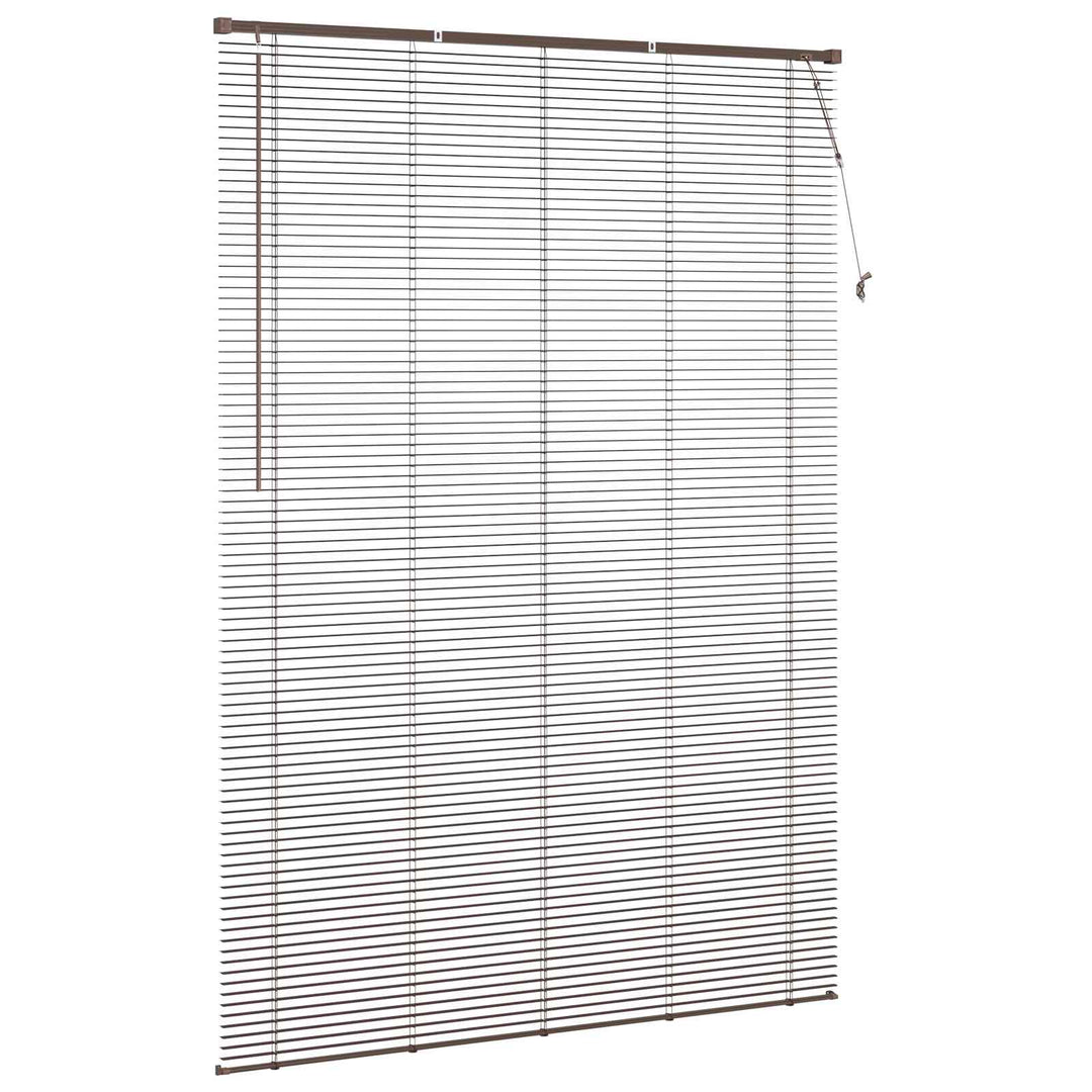 Persienner Mørk Brun med Mønster 213 x 130 cm 25 mm PVC