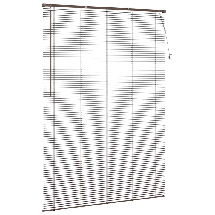 Persienner Mørk Brun med Mønster 213 x 130 cm 25 mm PVC