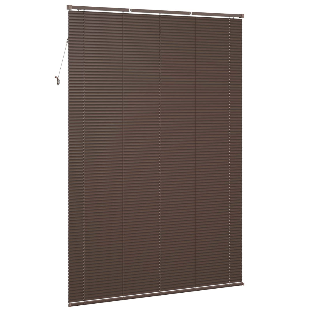 Persienner Mørk Brun med Mønster 213 x 140 cm 25 mm PVC