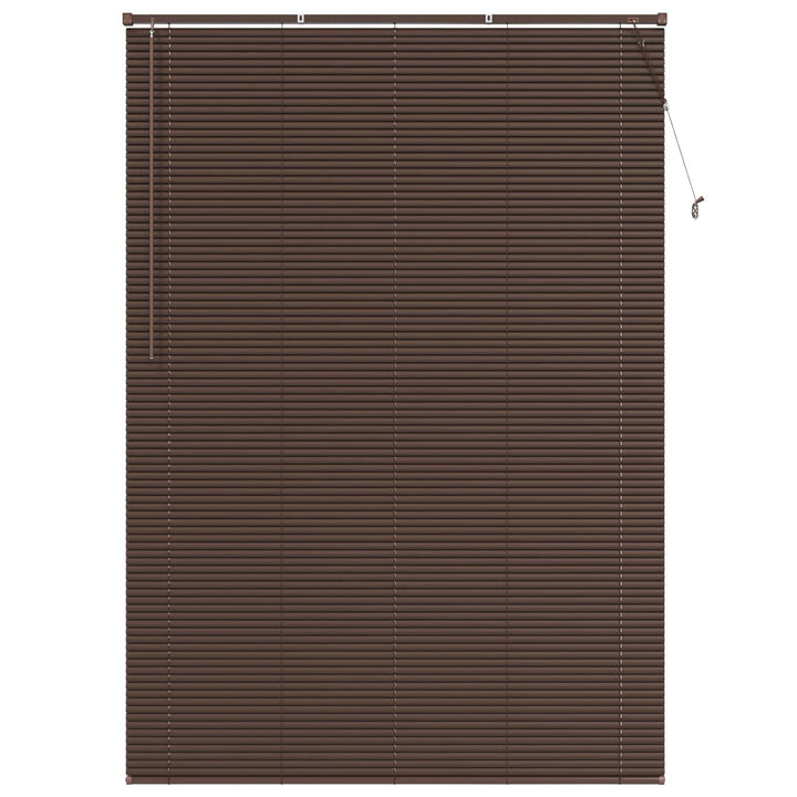 Persienner Mørk Brun med Mønster 213 x 140 cm 25 mm PVC