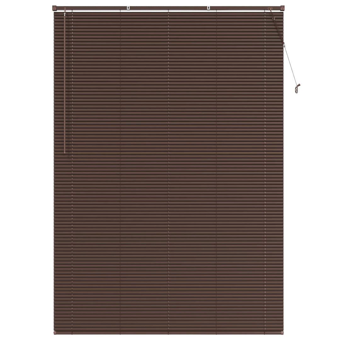 Persienner Mørk Brun med Mønster 213 x 150 cm 25 mm PVC