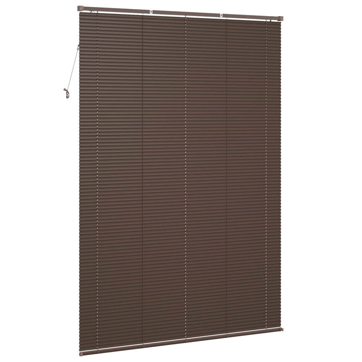 Persienner Mørk Brun med Mønster 213 x 160 cm 25 mm PVC