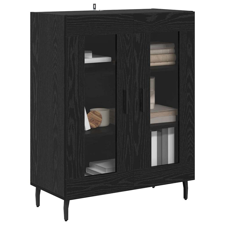 Sideboard Sort eg 69,5 x 34 x 90 cm Konstrueret træ