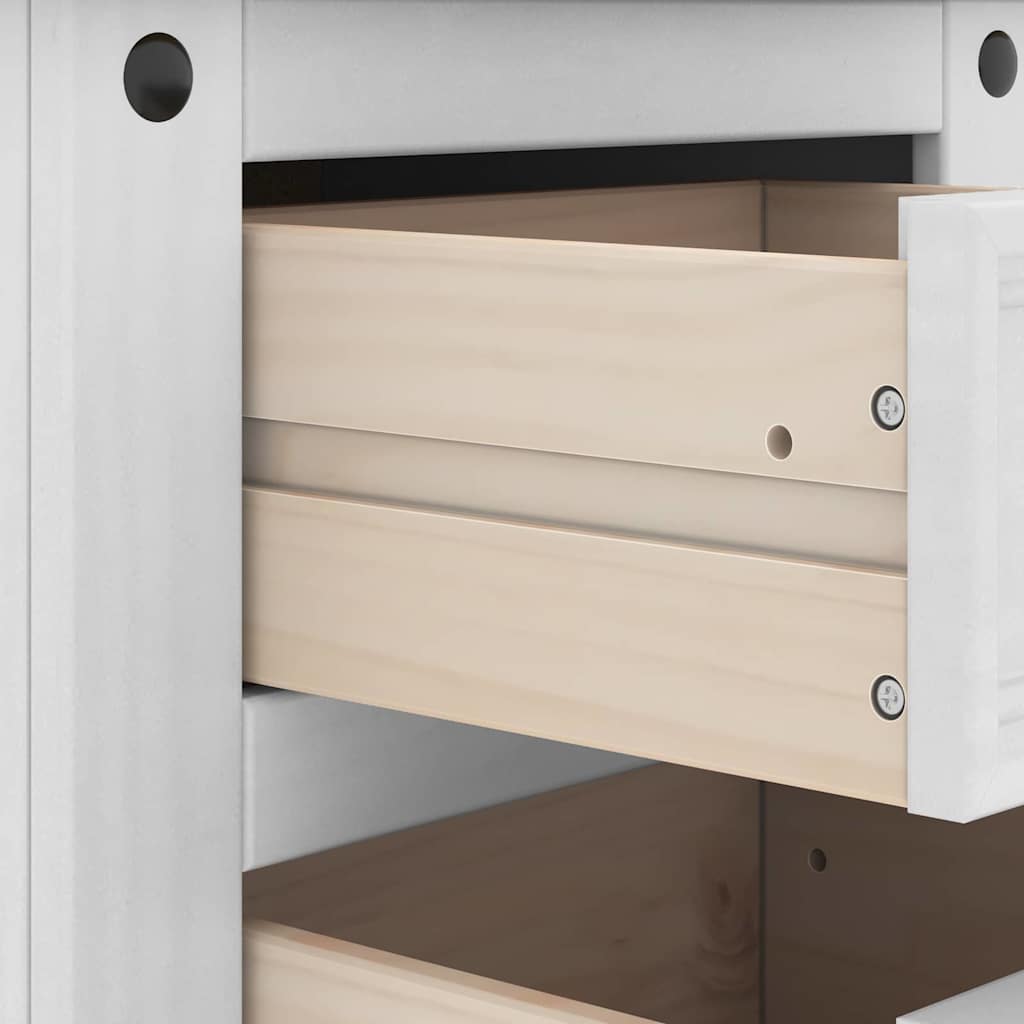 Sengebord Corona Hvid 53 x 39 x 47 cm Massiv fyrretræ