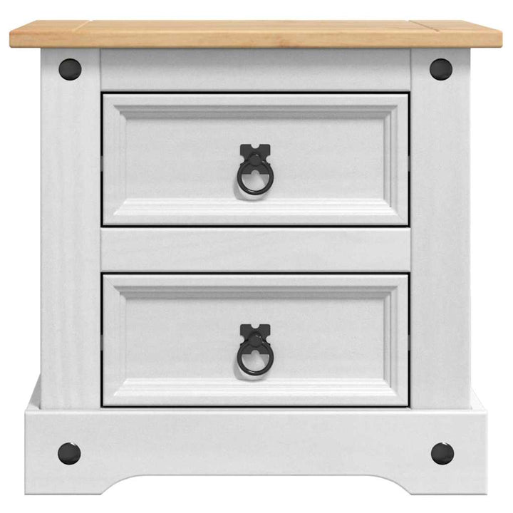 Sengebord Corona Hvid 53 x 39 x 47 cm Massiv fyrretræ