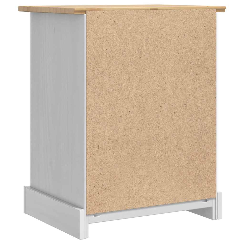 Sengebord Corona Hvid 53 x 39 x 66 cm Massiv fyrretræ