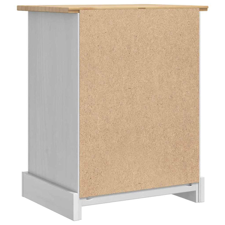 Sengebord Corona Hvid 53 x 39 x 66 cm Massiv fyrretræ