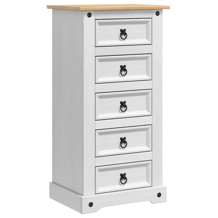 Sengebord Corona Hvid 53 x 39 x 103 cm Massiv fyrretræ