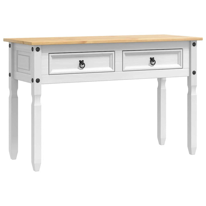 Endebord Corona Hvid 115 x 46 x 73 cm Massiv fyrretræ