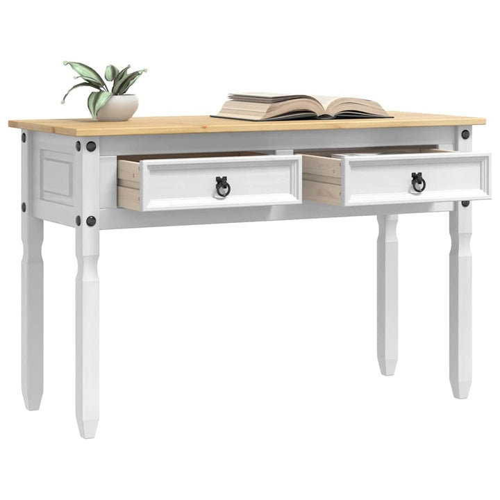 Endebord Corona Hvid 115 x 46 x 73 cm Massiv fyrretræ