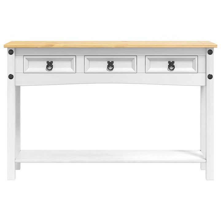Endebord Corona Hvid 114 x 34,5 x 73 cm Massiv fyrretræ
