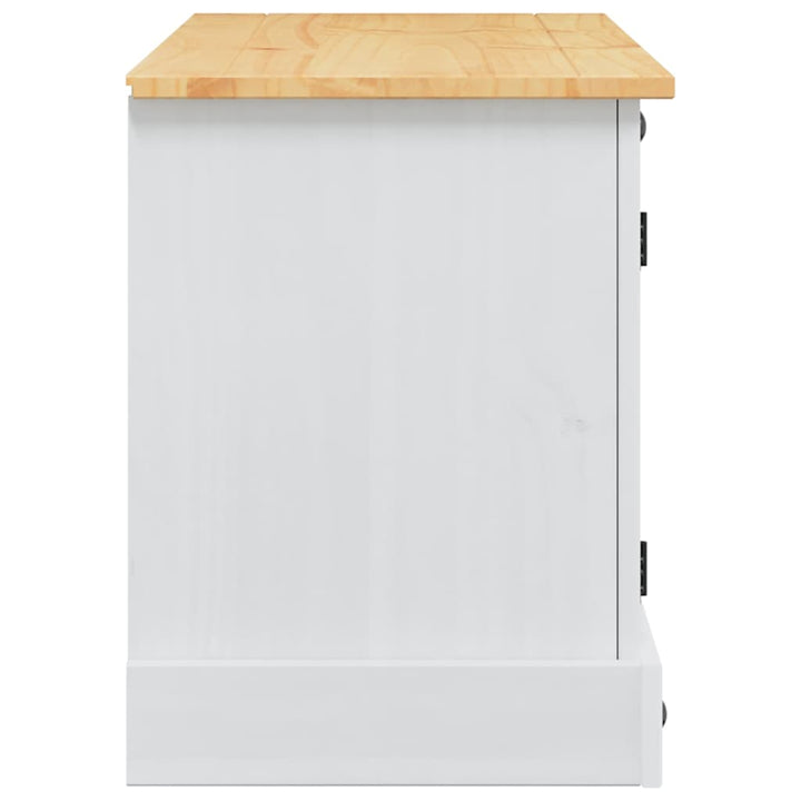 TV-skab Corona Hvid 100 x 40 x 52 cm Massiv fyrretræ